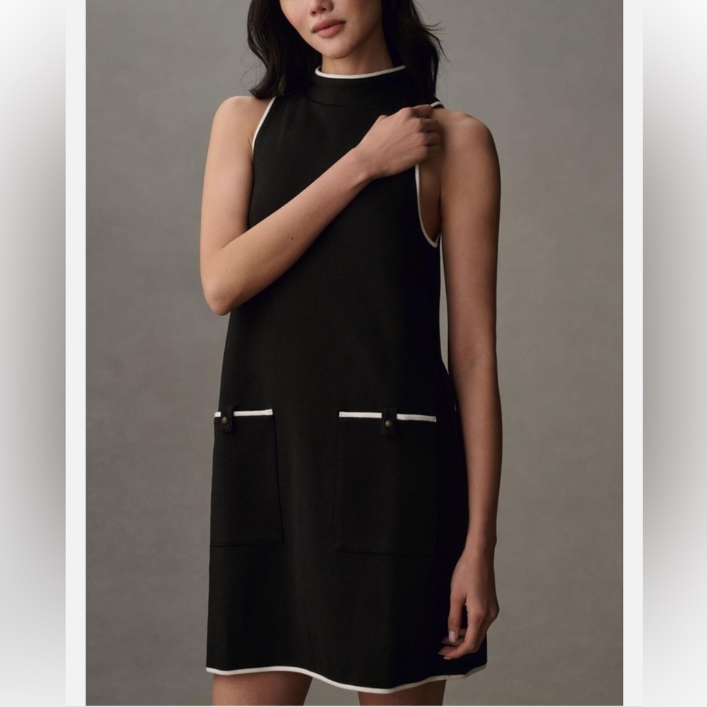 Anthropologie Maeve Sleeveless Mock-Neck Mini Dress XXSP